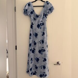 Abercrombie Blue Floral midi Dress